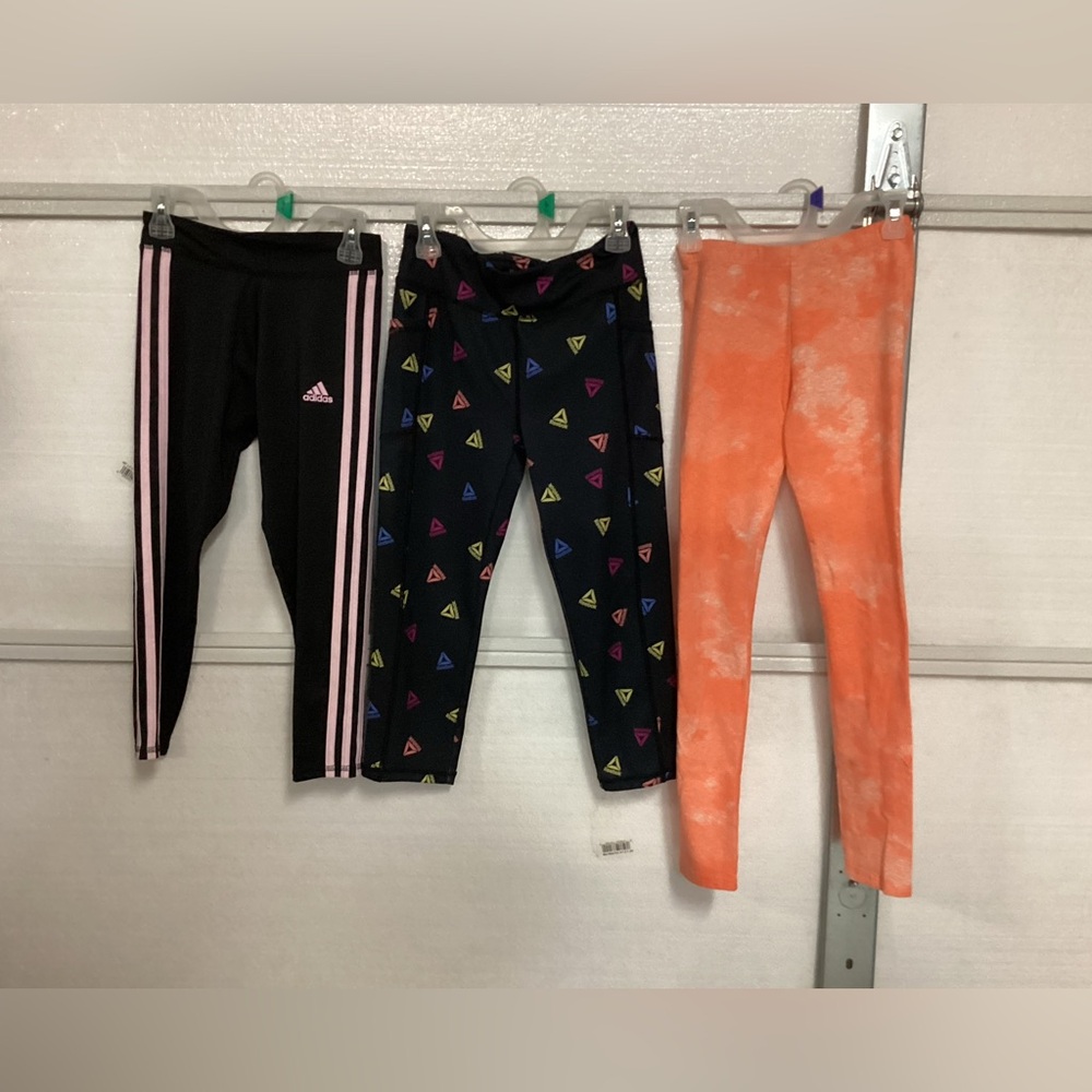 3 pair of girls leggings size 10/12